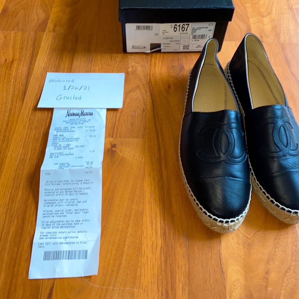 Channel Espadrilles size 8.5